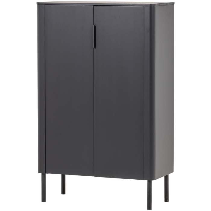 WOOOD Gunnar 2-Deurs Kast - Grenen - Matzwart -135x85x39