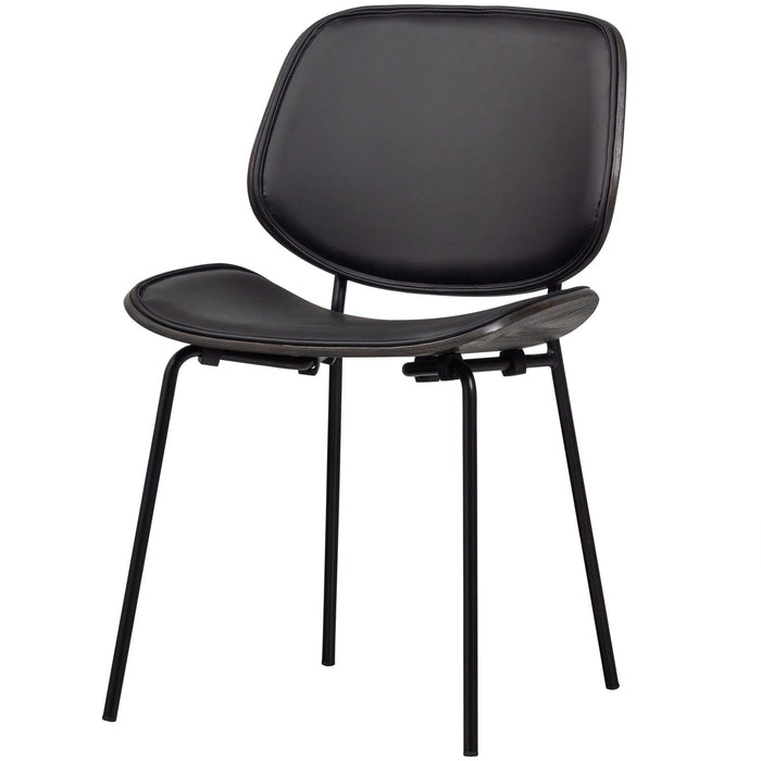 WOOOD Classic Eetkamerstoelen - Hout - Zwart|Walnoot - Set van 6