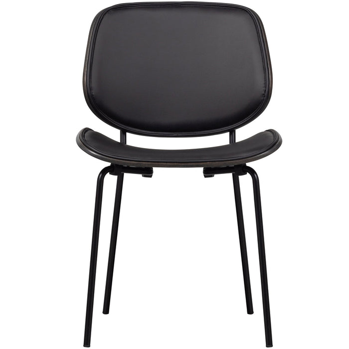 WOOOD Classic Eetkamerstoelen - Hout - Zwart|Walnoot - Set van 6