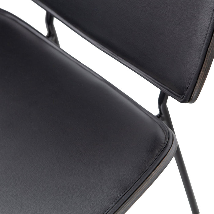WOOOD Classic Eetkamerstoelen - Hout - Zwart|Walnoot - Set van 6
