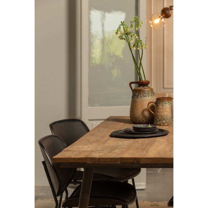 WOOOD Classic Eetkamerstoelen - Hout - Zwart|Walnoot - Set van 6