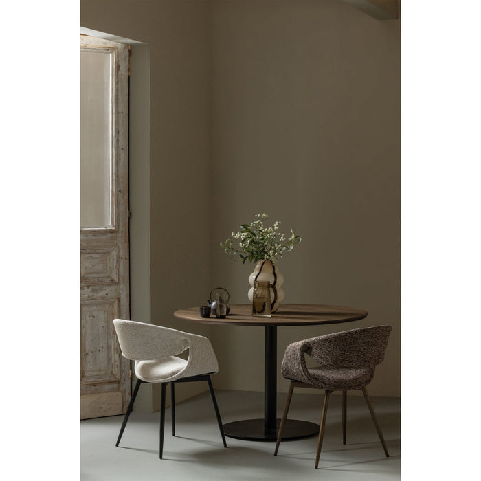 WOOOD Yossi Eetkamerstoelen Metalen Koper Poot - Bruin - Set van 6