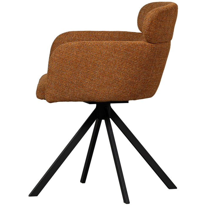 WOOOD Fenne Eetkamerstoelen - Polyester - Ginger - Set van 6