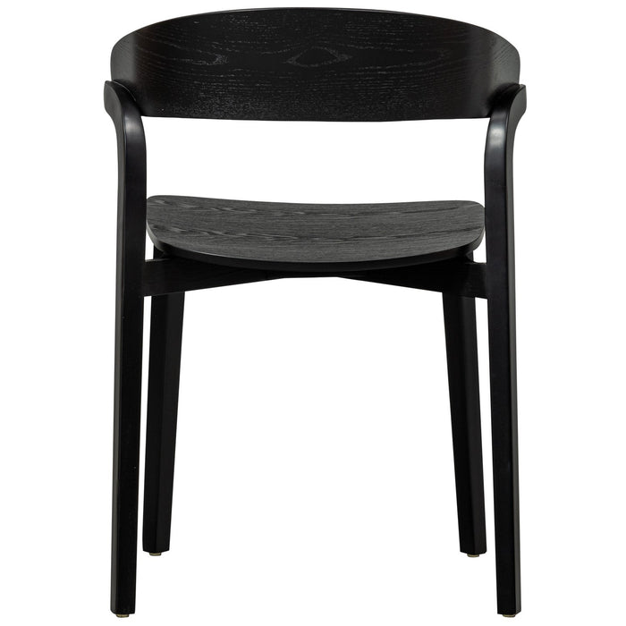 WOOOD Cras Eetkamerstoelen - Essenhout - Zwart - Set van 6