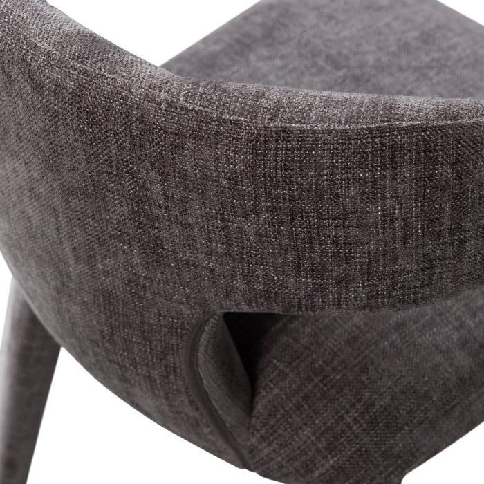 WOOOD Permit Eetkamerstoelen - Polyester - Espresso - Set van 6