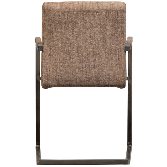 WOOOD Bas Eetkamerstoelen - Geweven Stof - Bruin Melange - Set van 6