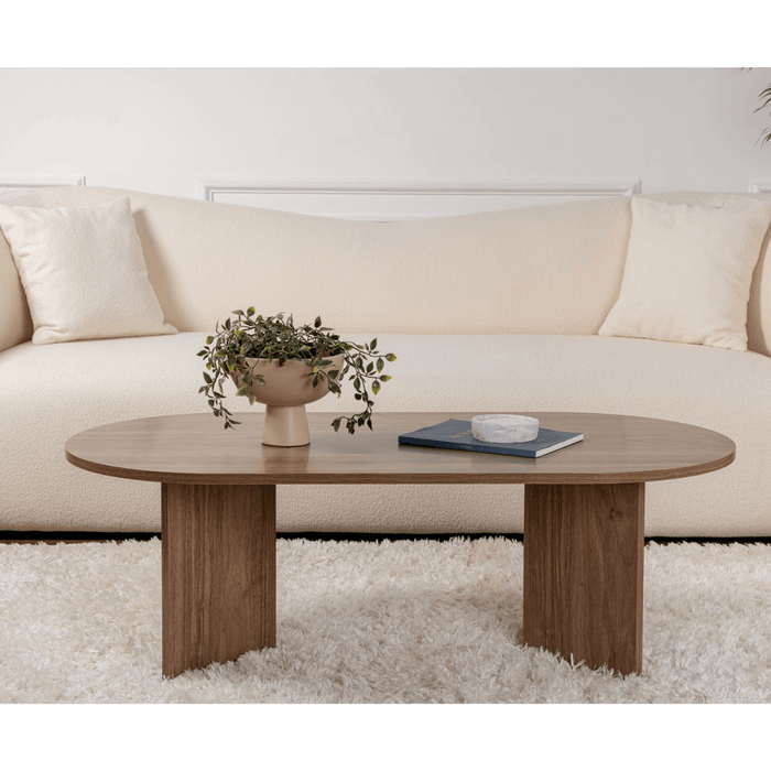 Calicosy - Ovale salontafel B119 cm - IRIS - Walnootlook
