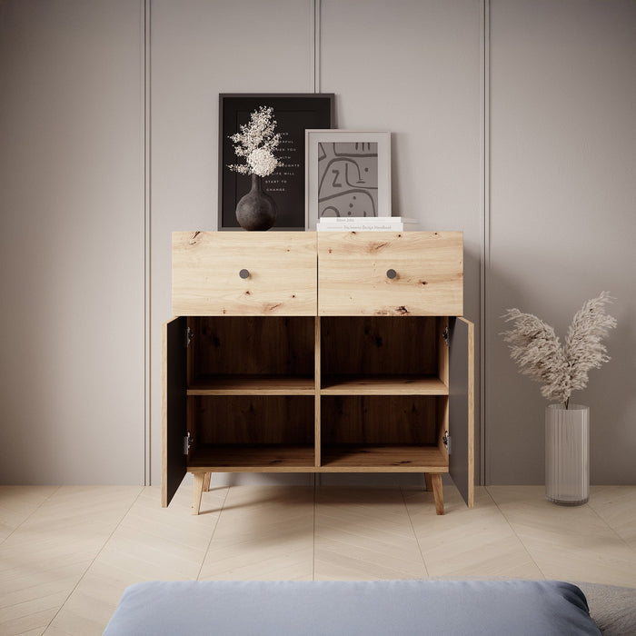 Meubella - Dressoir Bali - Eiken - 90 cm