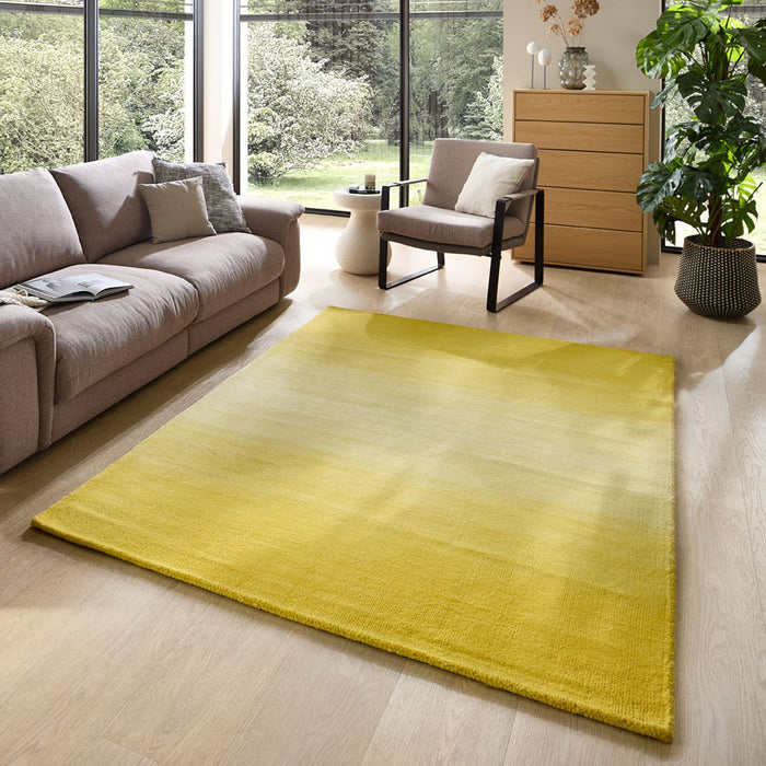 Theko Tapijt met kleurverloop Wool Comfort 90x160 cm - Geel