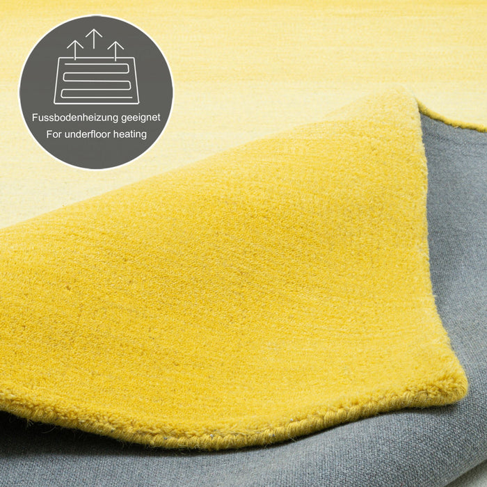 Theko Tapijt met kleurverloop Wool Comfort 90x160 cm - Geel