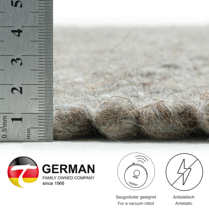 Theko Handgeweven wollen tapijt Alpen 70x140 cm - Bruin