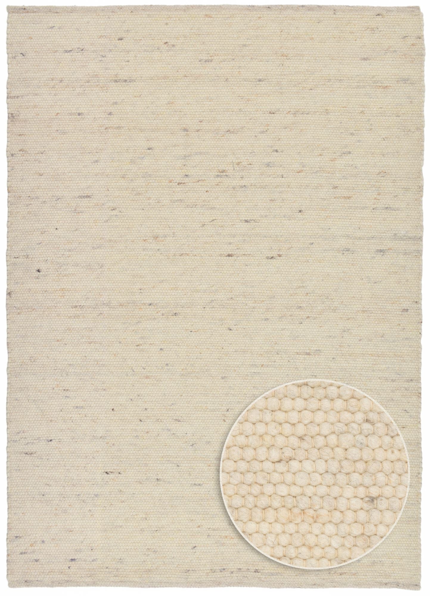 Theko Handgeweven wollen tapijt Alpen 90x160 cm - Natuurlijk