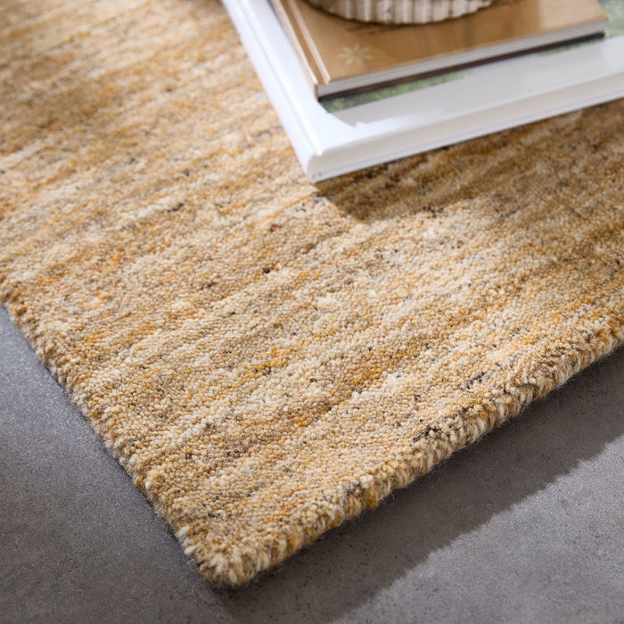 Theko Handgeweven wollen tapijt Pure 70x140 cm - Geel