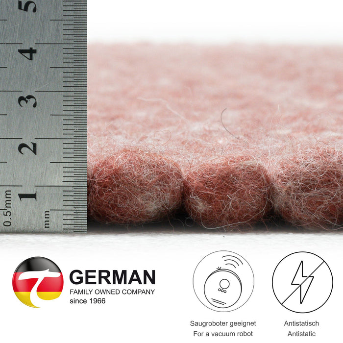 Theko Handgeweven wollen tapijt Alpen 90x160 cm - Rood