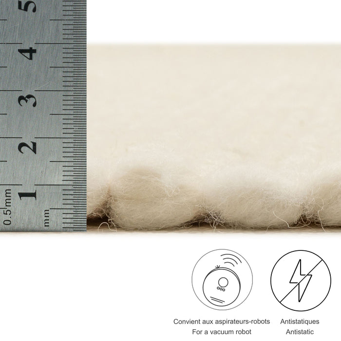 Theko Alm-Glück natuurtapijt 160x230 cm - Crème