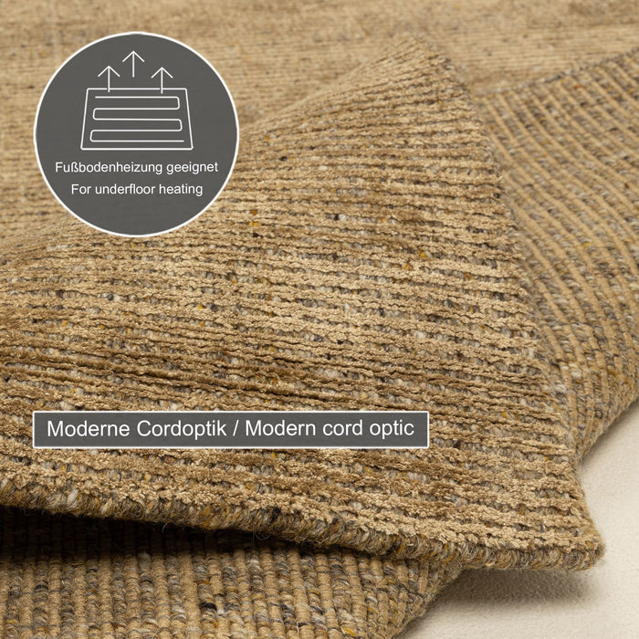 Theko gestreept UNI-tapijt Venus 120x180 cm - Goud