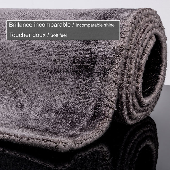 Theko handgeweven viscose tapijt Star 190x290 cm - Antraciet