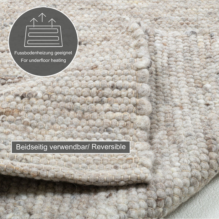 Theko Alm-Glück natuurtapijt 140x200 cm - Zand