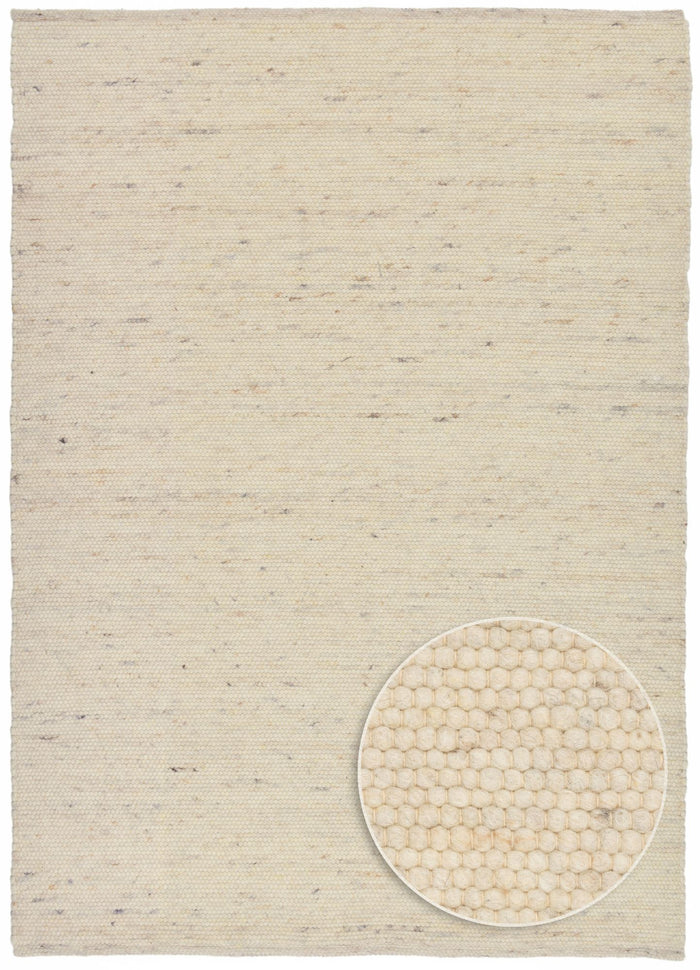 Theko Handgeweven wollen tapijt Alpen 170x240 cm - Natuurlijk