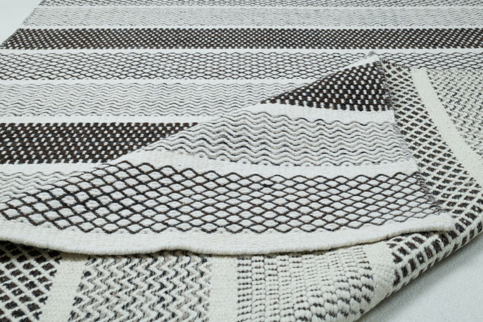 Theko Tapijt in Scandinavische stijl Trondheim 110x170 cm - Zwart|wit