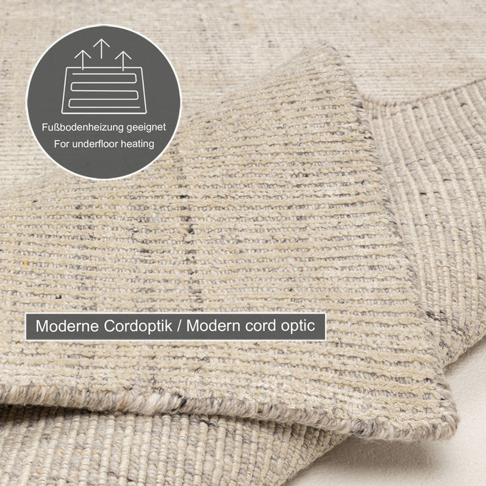 Theko gestreept UNI-tapijt Venus 170x240 cm - Beige