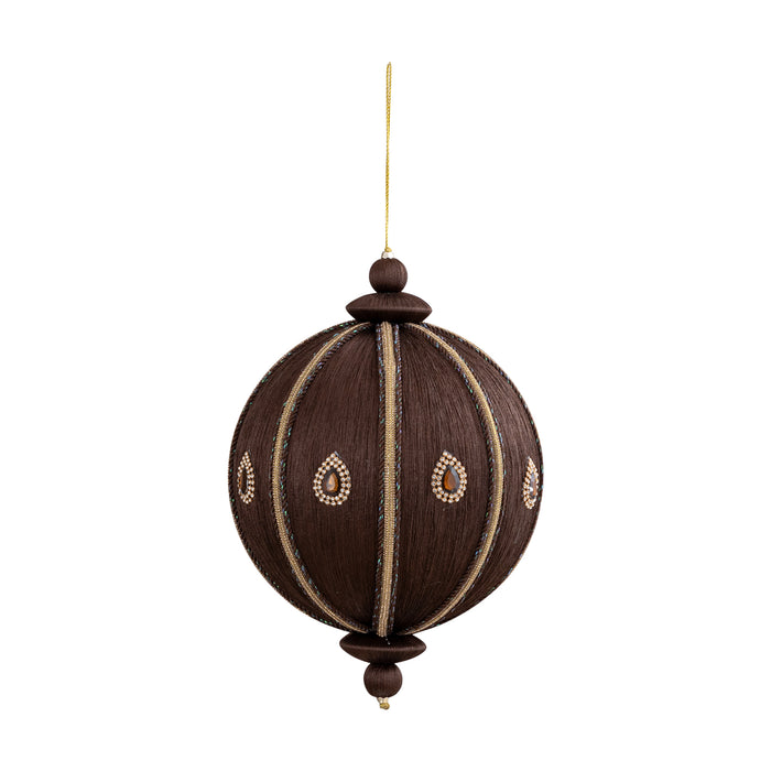 PTMD Marcuis Brown Polyester Thread Ornament W Stone L