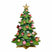 Mica Decorations Kerstversiering X-mas Tree - 64x62x88 cm - Polyresin - Groen