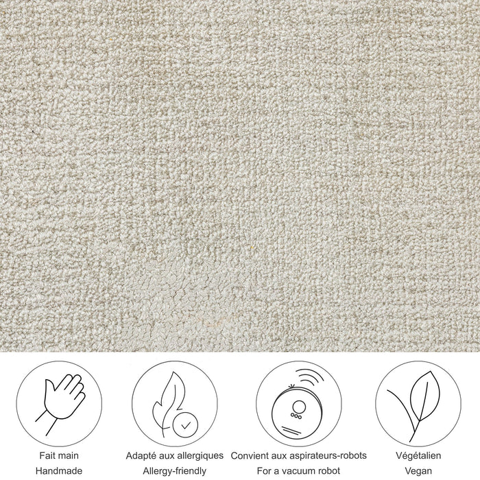 Theko handgeweven viscose tapijt Star 120x180 cm - Crème