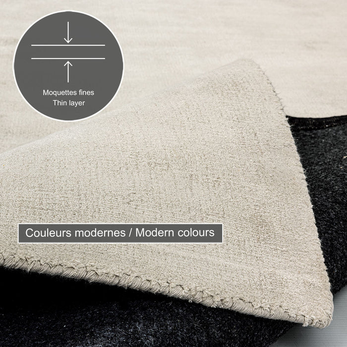 Theko handgeweven viscose tapijt Star 120x180 cm - Crème