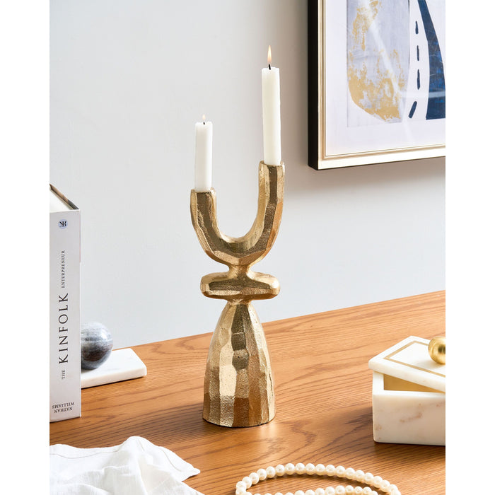 Beliani - KRADENIK - Kandelaar - Goud - 33 cm - Aluminium