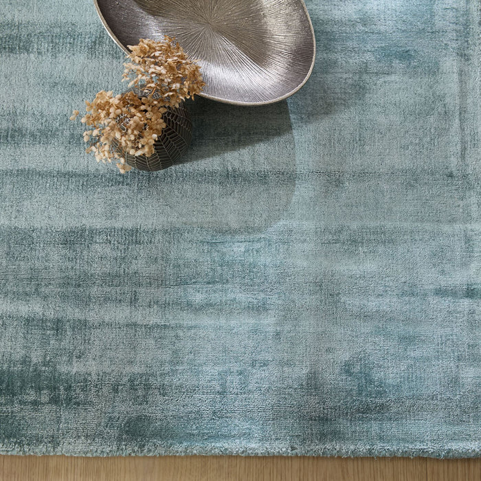 Theko handgeweven viscose tapijt Star 170x240 cm - Lichtturkoois