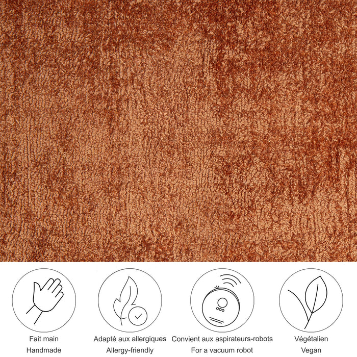 Theko handgeweven viscose tapijt Star 120x180 cm - Koper