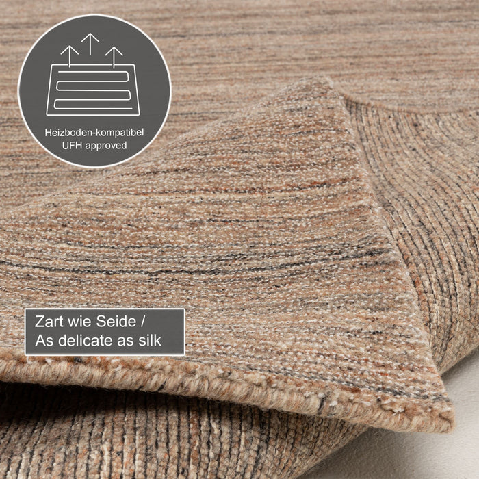 Theko Handgeweven wollen viscose tapijt San Diego 200x250  cm - Roze