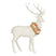 House of Seasons Kerstversiering Deer - 43x23x62 cm - Polyresin - Wit