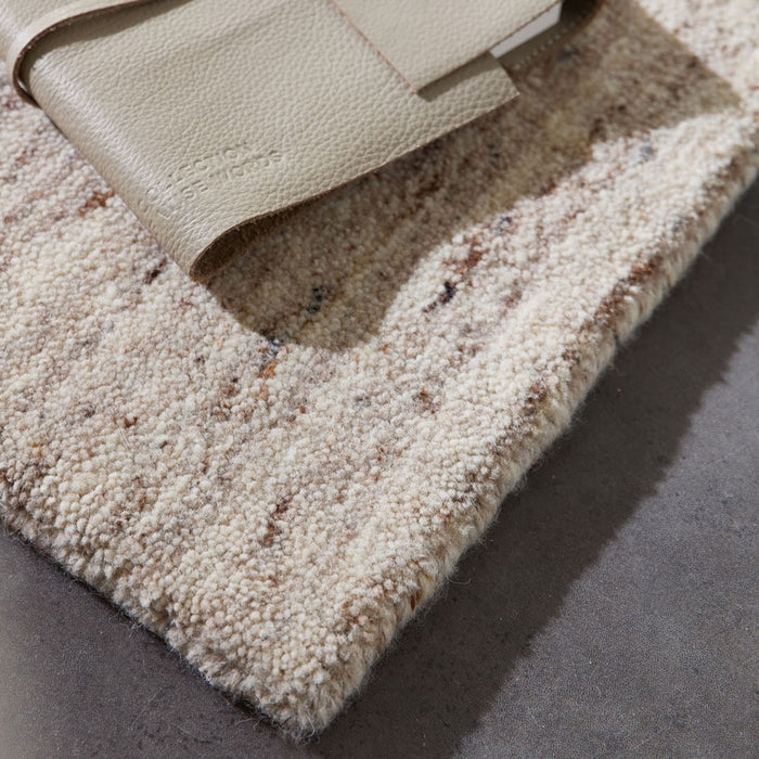 Theko Handgeweven wollen tapijt Pure 90x160 cm - Beige