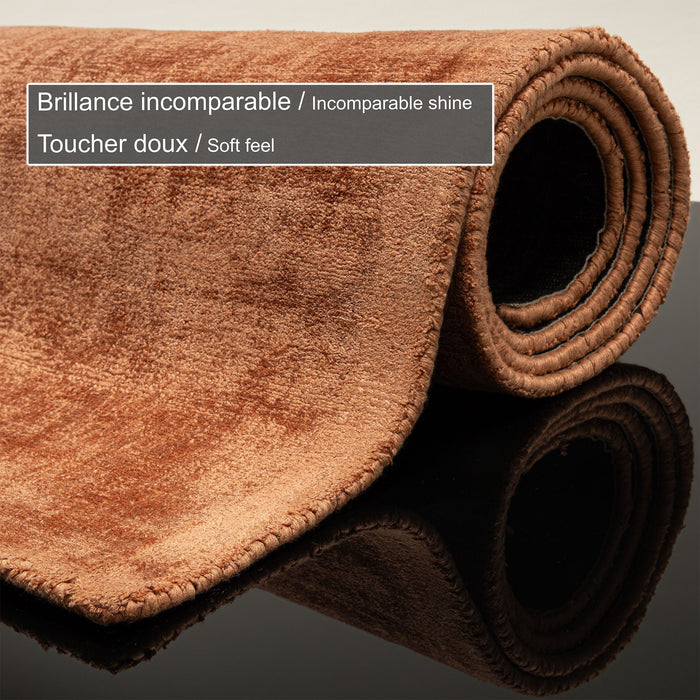 Theko handgeweven viscose tapijt Star 190x290 cm - Koper