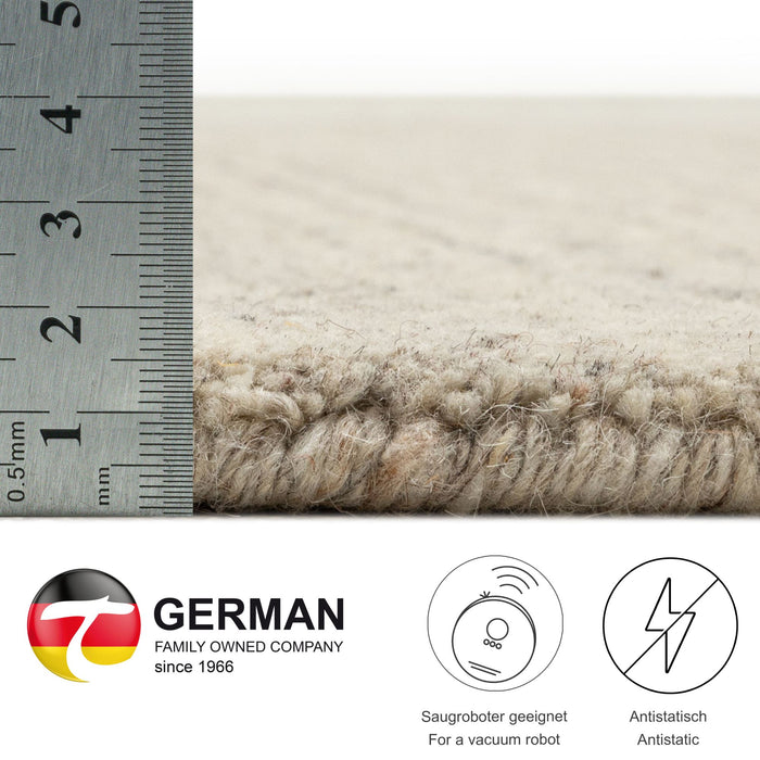 Theko Handgeweven wollen tapijt Pure 250x350 cm - Crème