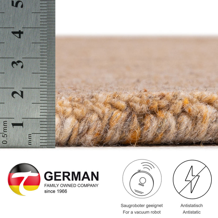 Theko Handgeweven wollen tapijt Pure 190x290 cm - Geel