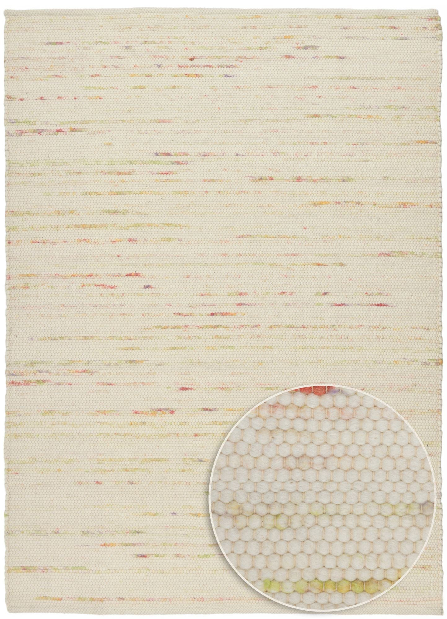 Theko Handgeweven wollen tapijt Alpen 190x250 cm - Multipastel