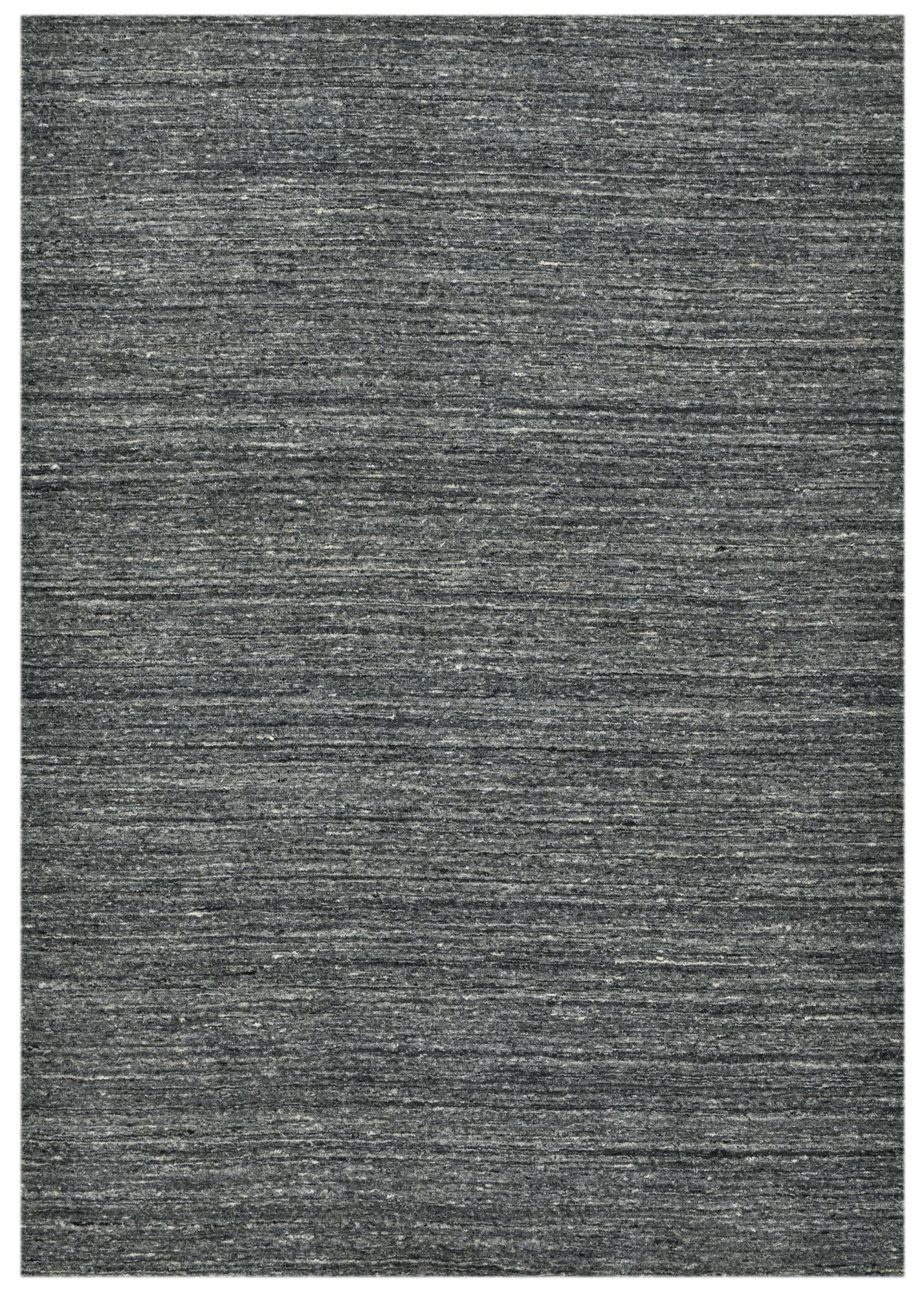 Theko Handgeweven wollen tapijt Pure 40x60 cm - Antraciet