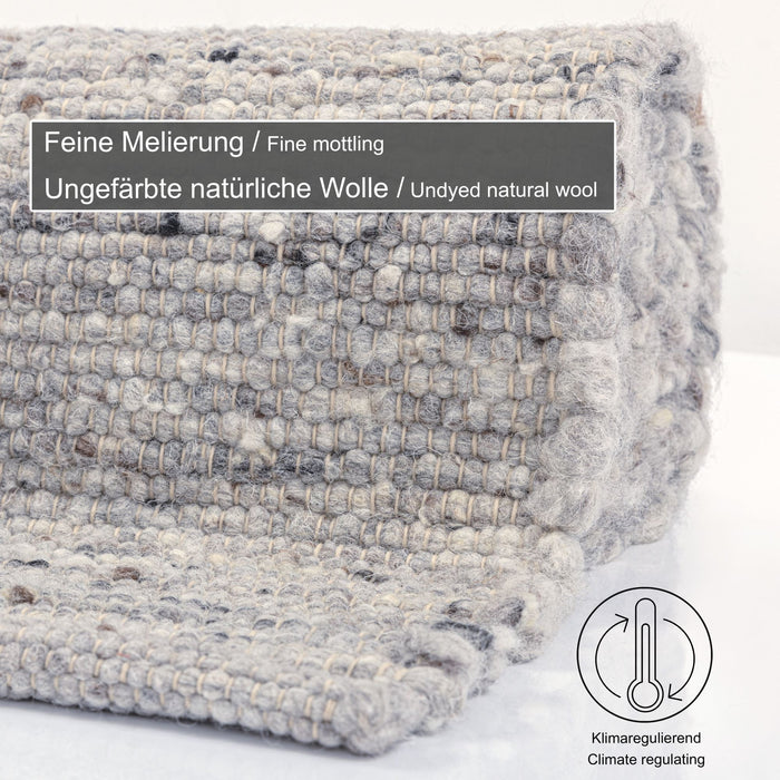 Theko Alm-Glück natuurtapijt 250x350 cm - Grijs