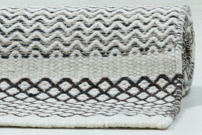 Theko Tapijt in Scandinavische stijl Trondheim 160x230 cm - Zwart|wit