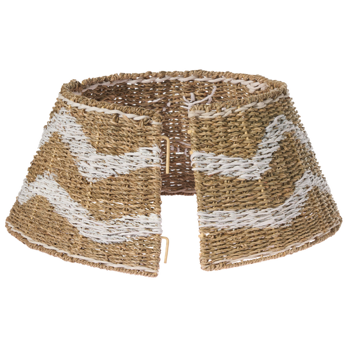 Beliani - HIVER - Kerstboomrok - Natuurlijk|Wit - ⌀ 60 cm - Zeegras