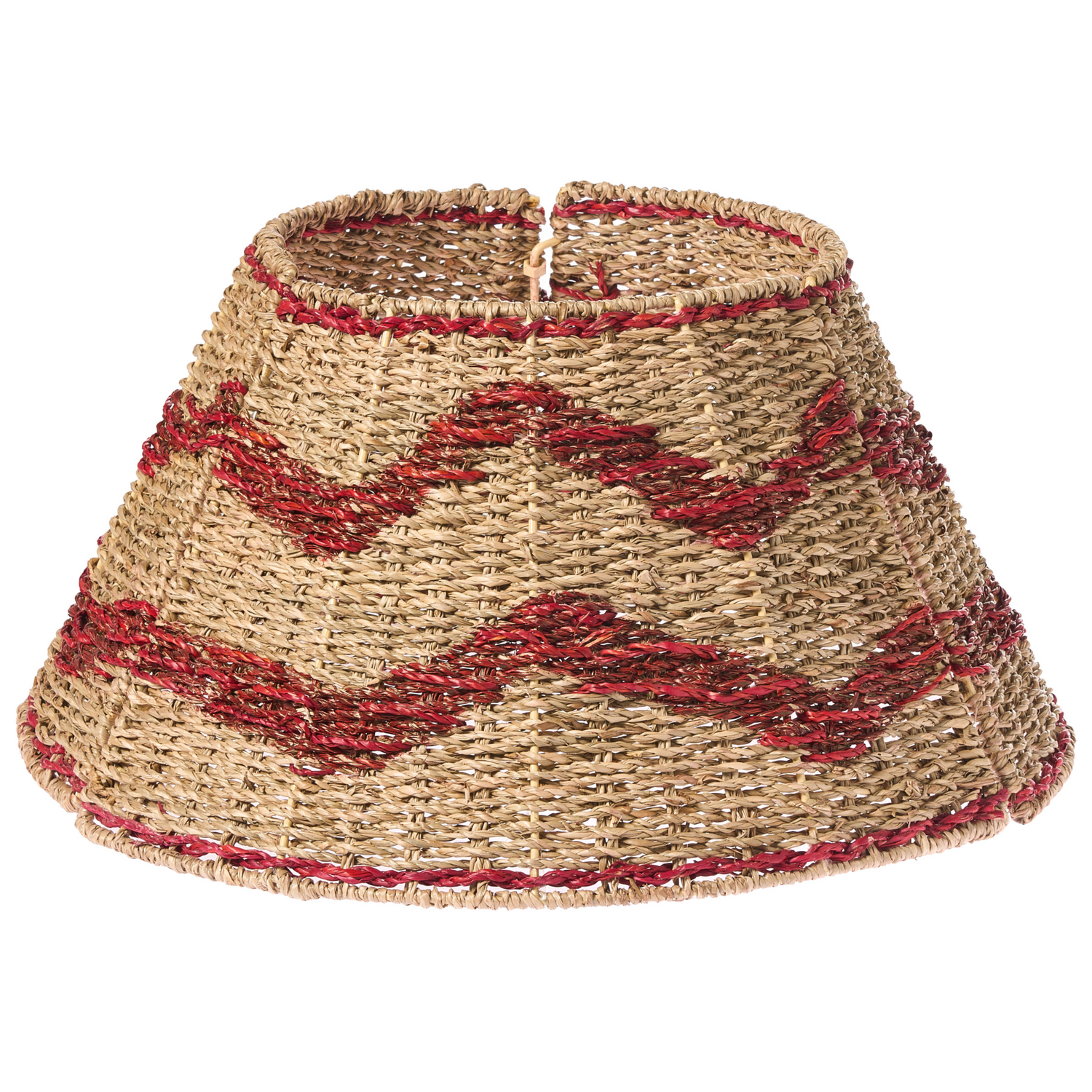 Beliani - HIVER - Kerstboomrok - Natuurlijk|Rood - ⌀ 43 cm - Zeegras