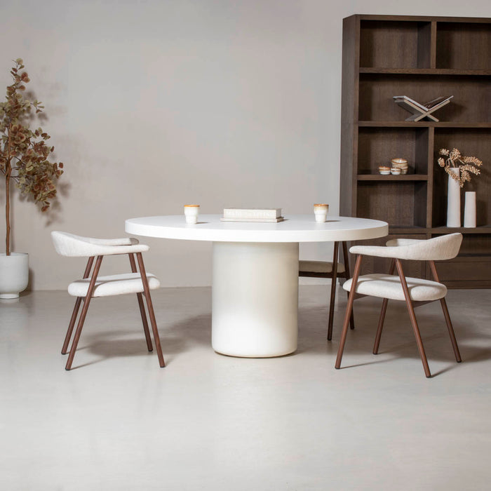 Giga Meubel - Eettafel Rond Wit 150cm - Eco Composiet - Eden