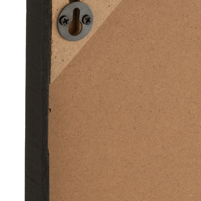 J-Line wanddecoratie Gezichten - metaal|hout - zwart|wit - s