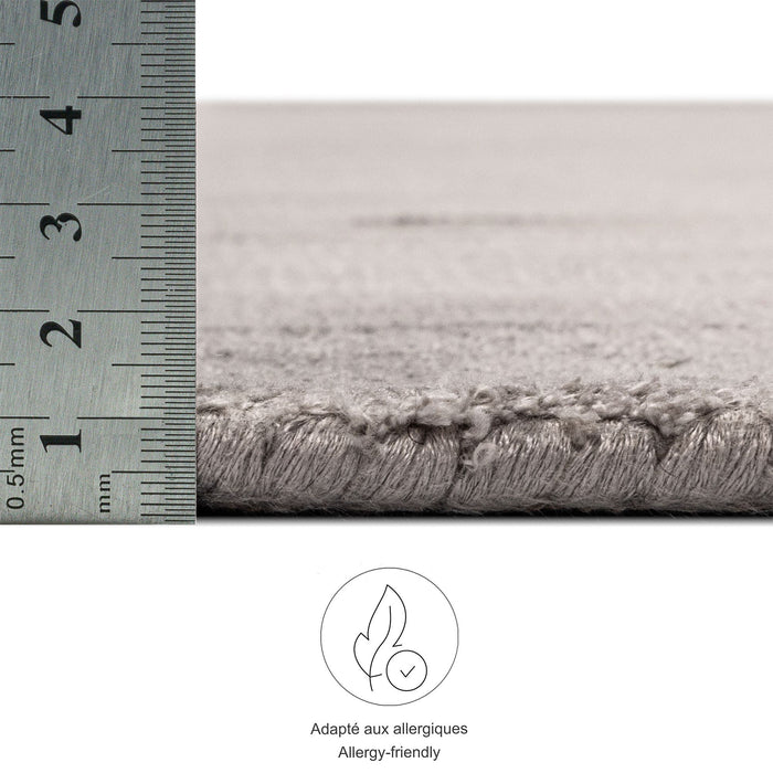 Theko handgeweven viscose tapijt Star 70x140 cm - Grijs