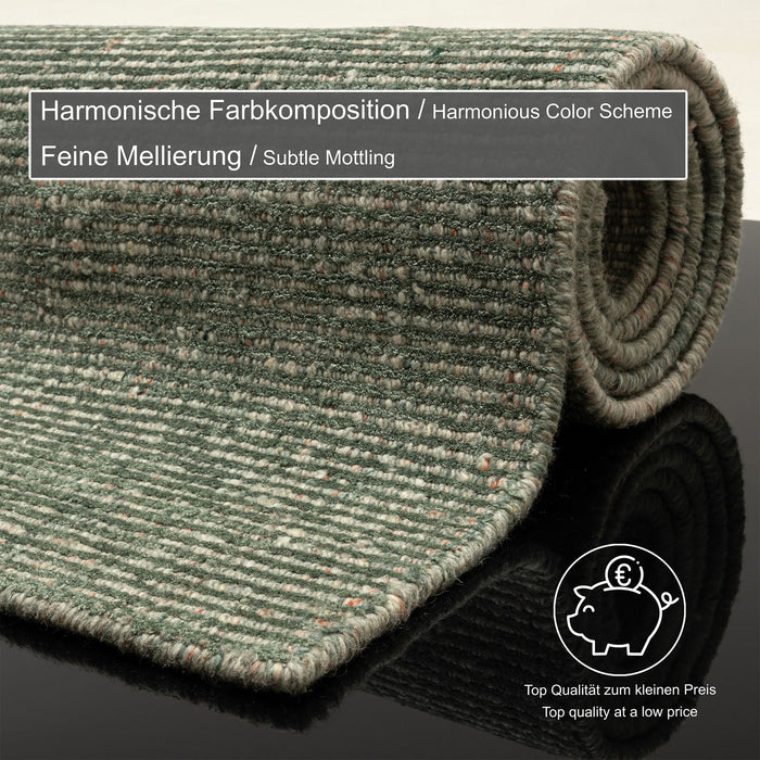 Theko gestreept UNI-tapijt Venus 90x160 cm - Groen