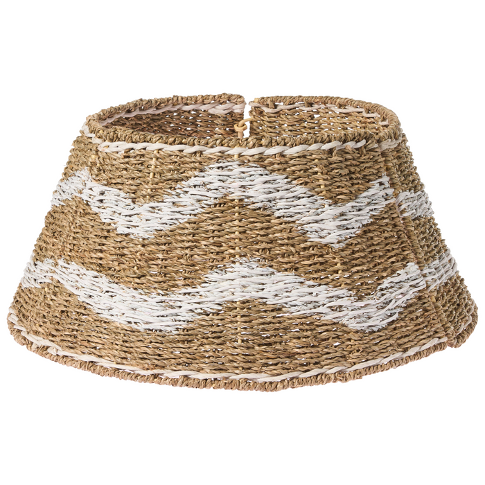 Beliani - HIVER - Kerstboomrok - Natuurlijk|Wit - ⌀ 60 cm - Zeegras
