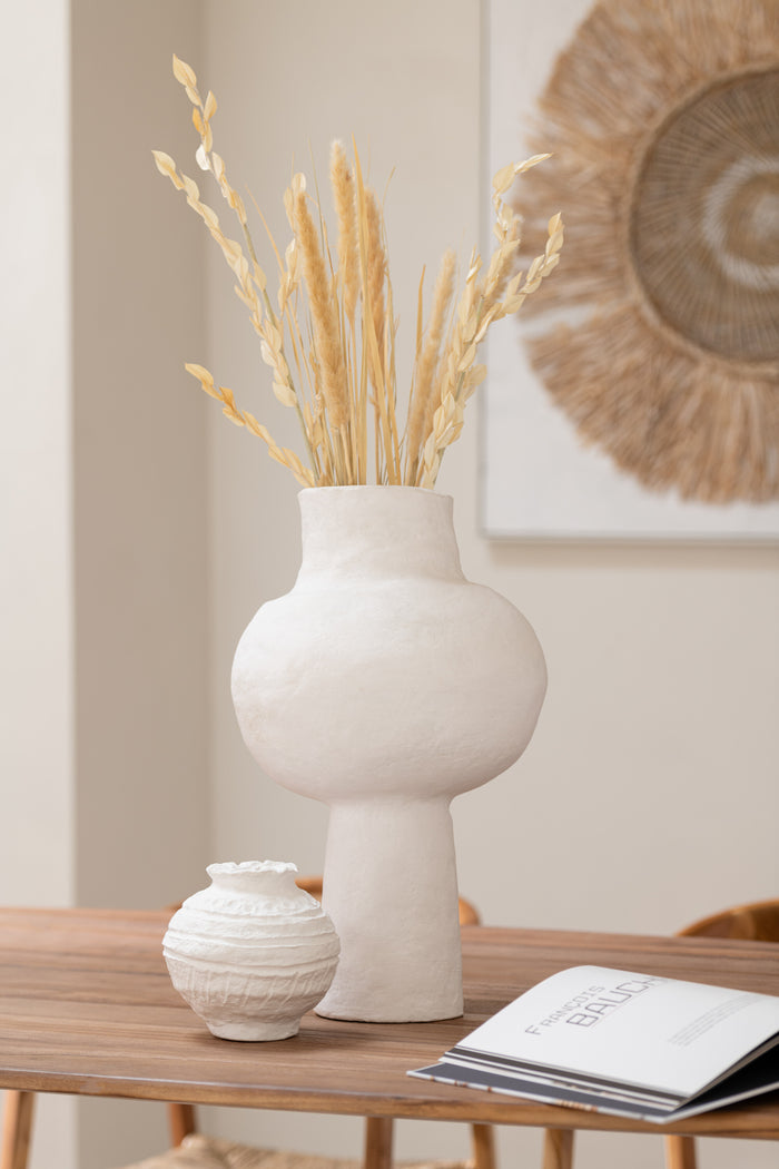 J-Line bloempot Original - papier maché - wit - 50 cm hoog